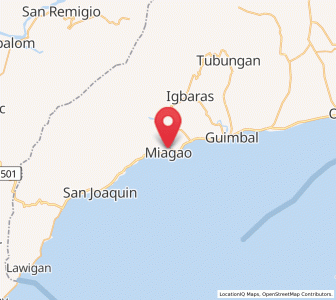 Map of Miagao, Western Visayas