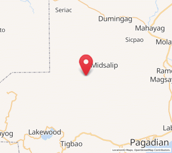 Map of Midsalip, Zamboanga Peninsula