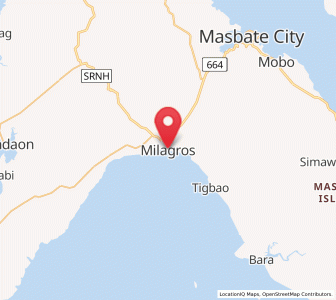 Map of Milagros, Bicol
