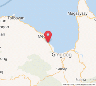 Map of Minlagas, Northern Mindanao
