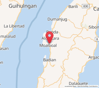 Map of Moalboal, Central Visayas