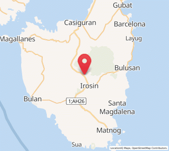 Map of Monbon, Bicol
