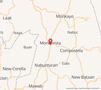 Map of Montevista, Davao