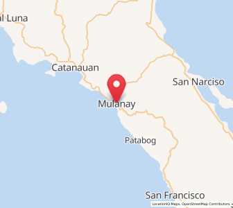 Map of Mulanay, Calabarzon