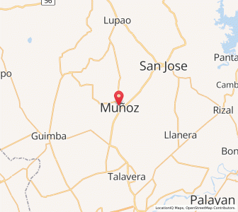 Map of Muñoz, Central Luzon