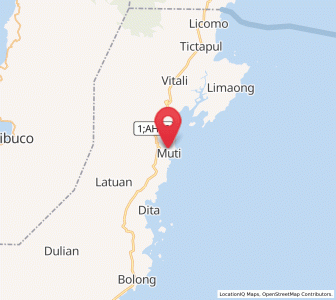 Map of Muti, Zamboanga Peninsula