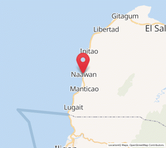 Map of Naawan, Northern Mindanao