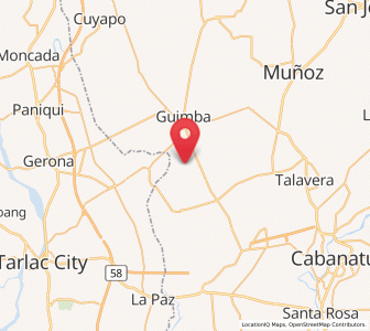 Map of Nagpandayan, Central Luzon