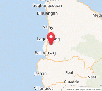 Map of Napalitan, Northern Mindanao