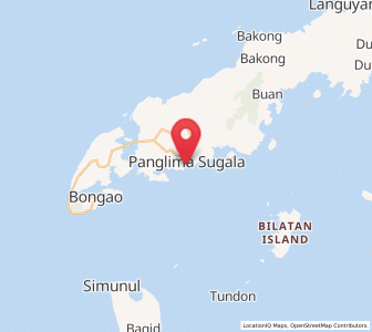 Map of New Batu Batu, Autonomous Region in Muslim Mindanao
