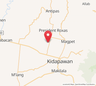 Map of New Cebu, Soccsksargen