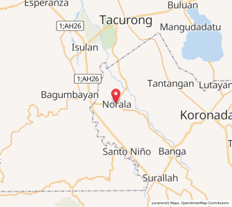 Map of Norala, Soccsksargen