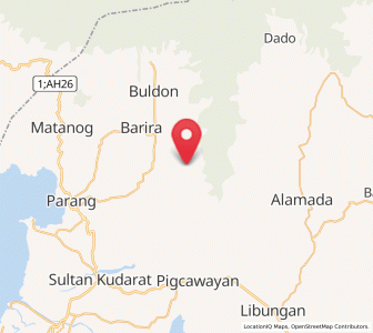 Map of Nuyo, Autonomous Region in Muslim Mindanao
