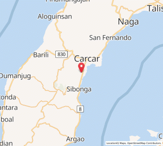 Map of Ocaña, Central Visayas