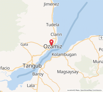 Map of Ozamiz City, Northern Mindanao
