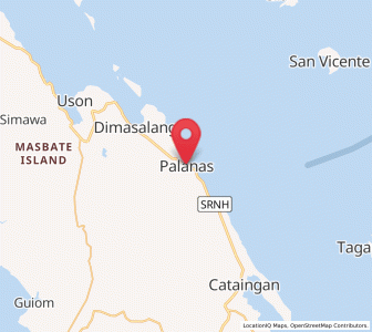 Map of Palanas, Bicol