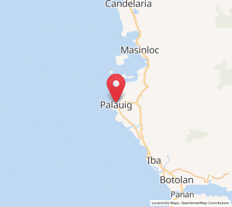 Map of Palauig, Central Luzon