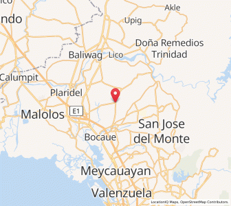 Map of Pandi, Central Luzon