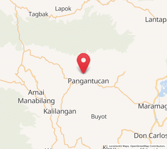 Map of Pangantocan, Northern Mindanao