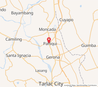 Map of Paniqui, Central Luzon