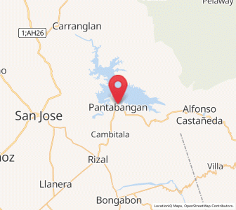Map of Pantabangan, Central Luzon