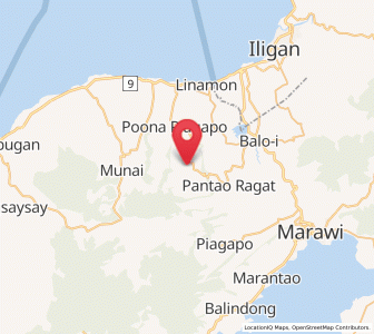 Map of Pantao-Ragat, Northern Mindanao