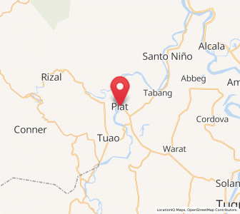Map of Piat, Cagayan Valley