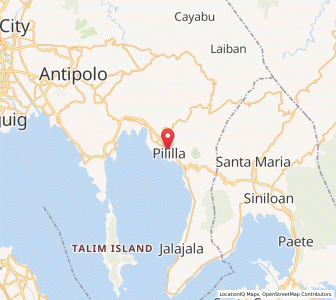 Map of Pililla, Calabarzon
