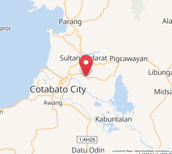 Map of Pinaring, Autonomous Region in Muslim Mindanao