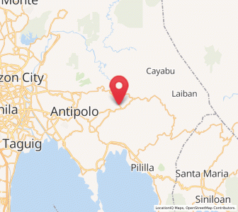 Map of Pinugay, Calabarzon
