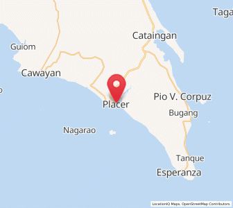 Map of Placer, Bicol