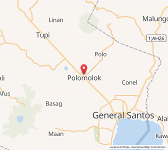 Map of Polomolok, Soccsksargen