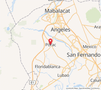 Map of Porac, Central Luzon