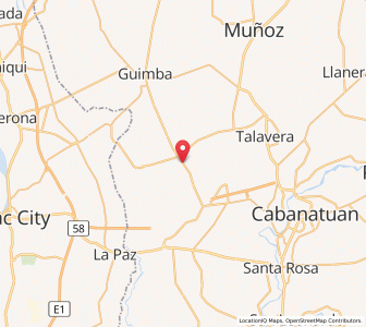 Map of Quezon, Central Luzon