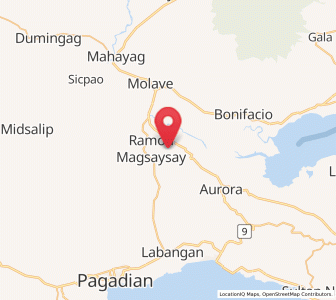 Map of Ramon Magsaysay, Zamboanga Peninsula