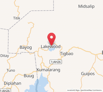 Map of Rancheria Payau, Zamboanga Peninsula