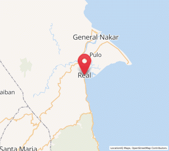 Map of Real, Calabarzon
