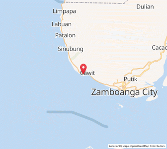 Map of Recodo, Zamboanga Peninsula