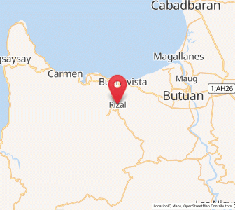 Map of Rizal, Caraga