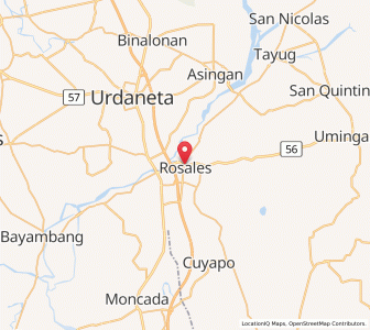 Map of Rosales, Ilocos