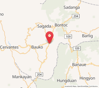 Map of Sabangan, Cordillera