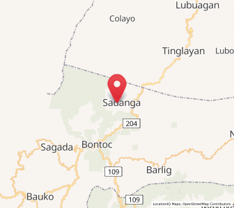 Map of Sadanga, Cordillera