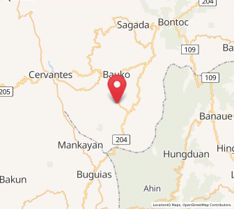 Map of Sadsadan, Cordillera