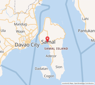 Map of Samal, Davao
