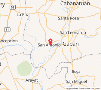 Map of San Antonio, Central Luzon