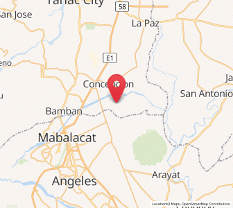 Map of San Antonio, Central Luzon