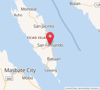 Map of San Fernando, Bicol