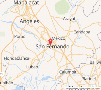 Map of San Fernando, Central Luzon