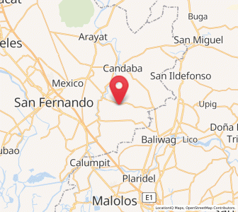 Map of San Isidro, Central Luzon