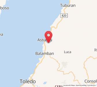 Map of San Isidro, Central Visayas